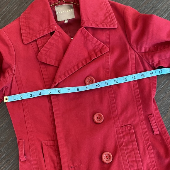 2/$20. Ladies jacket made by Smart set in size S red in colour and 100% cotton. - Picture 8 of 9